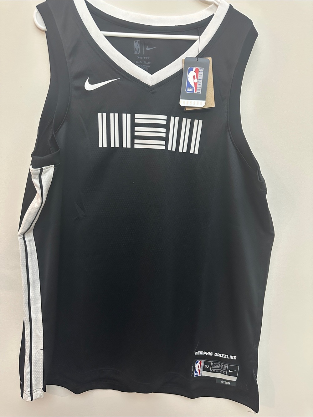 Nike Memphis Grizzlies Black and White NBA Jersey